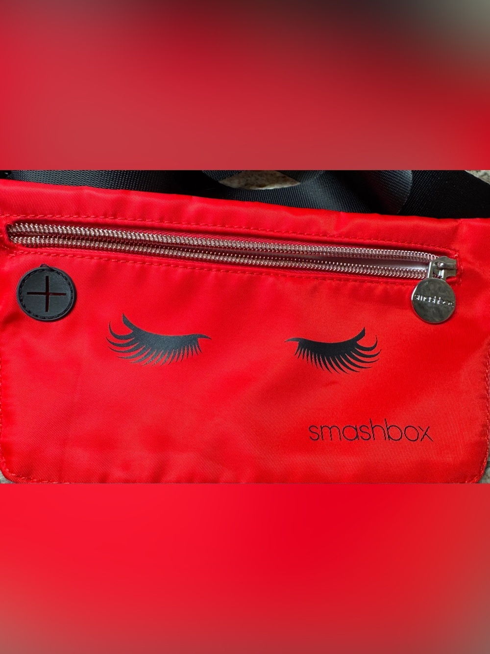 Smashbox Red Fanny Pack with Lashes Graphic